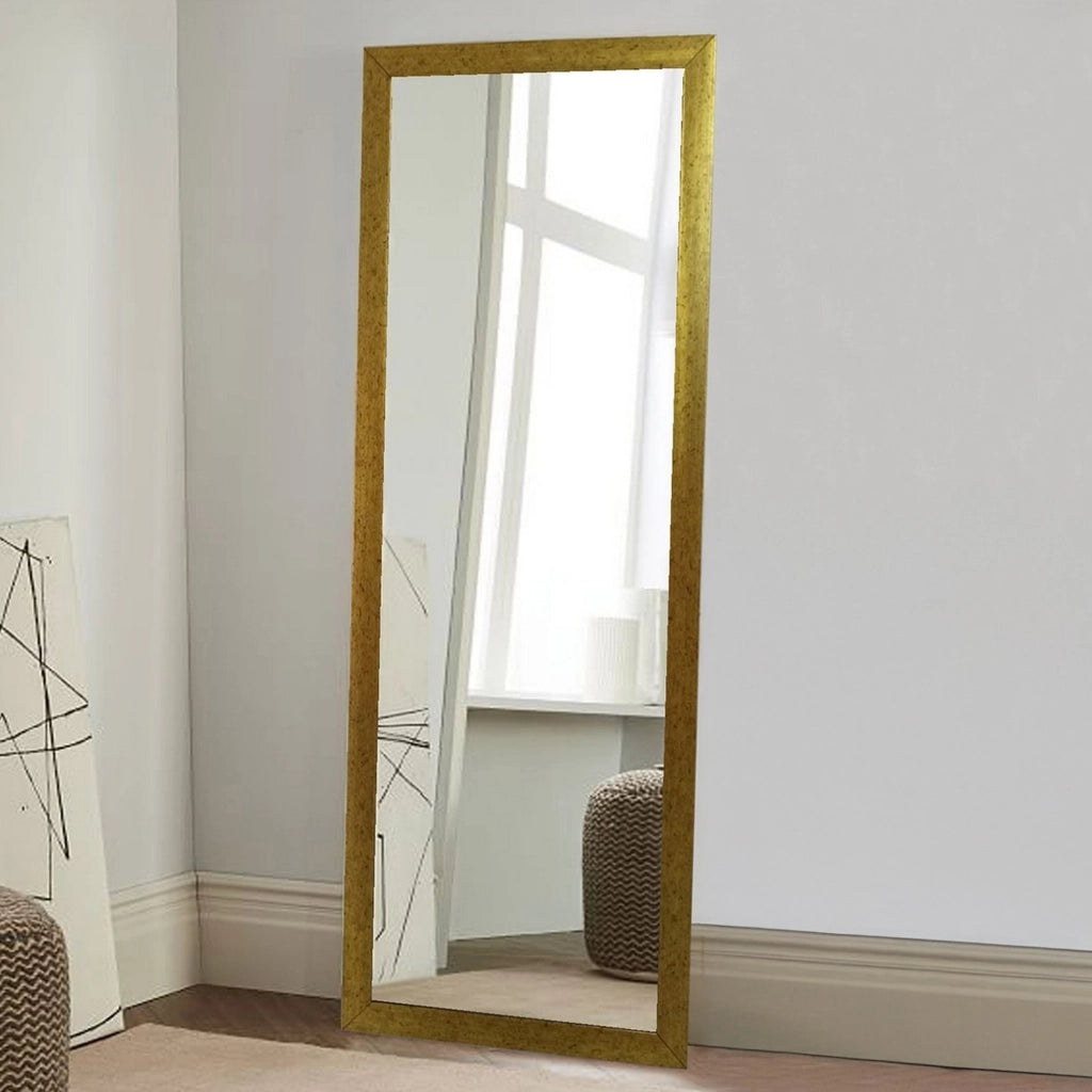 Carimate, Specchio Forma Rettangolare, 40x105h cm oro