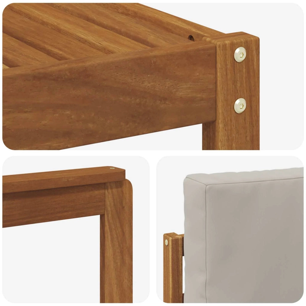 Set di divani da esterno 6 pcs Grigio Naturale e Chiaro 3366419