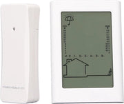 Stazione meteorologica 3-in-1 senza fili con termometro esterno/interno, display temperatura, umidità, percentuale di precipitazioni, accumulo di precipitazioni, modello con funzione di memorizzazione.