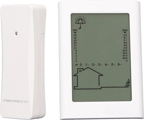 Stazione meteorologica 3-in-1 senza fili con termometro esterno/interno, display temperatura, umidità, percentuale di precipitazioni, accumulo di precipitazioni, modello con funzione di memorizzazione.