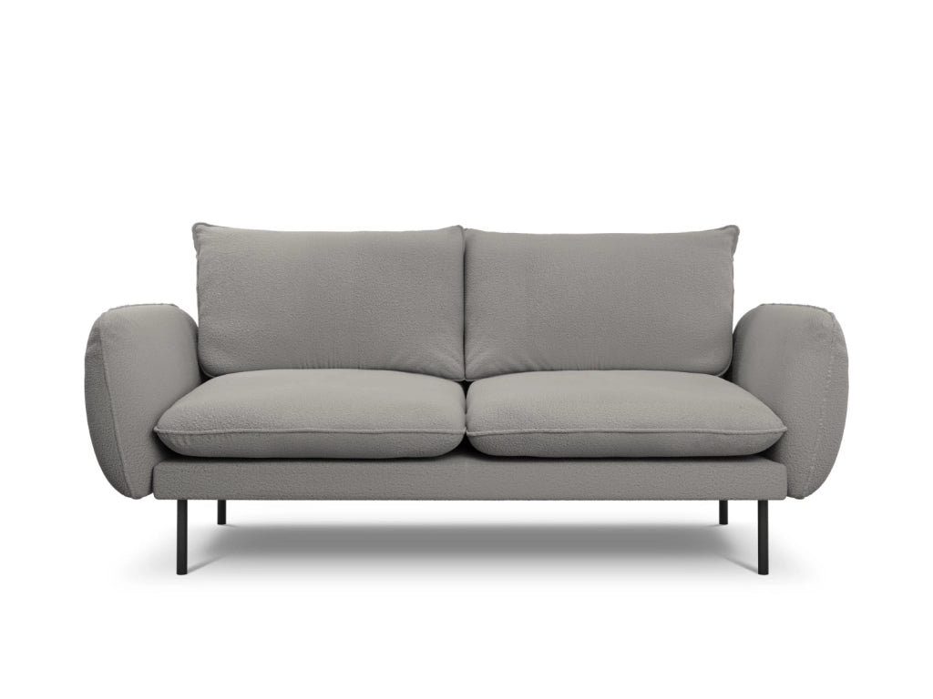 Cosmopolitan Design - Divano "Vienna" 2 posti in bouclé grigio 