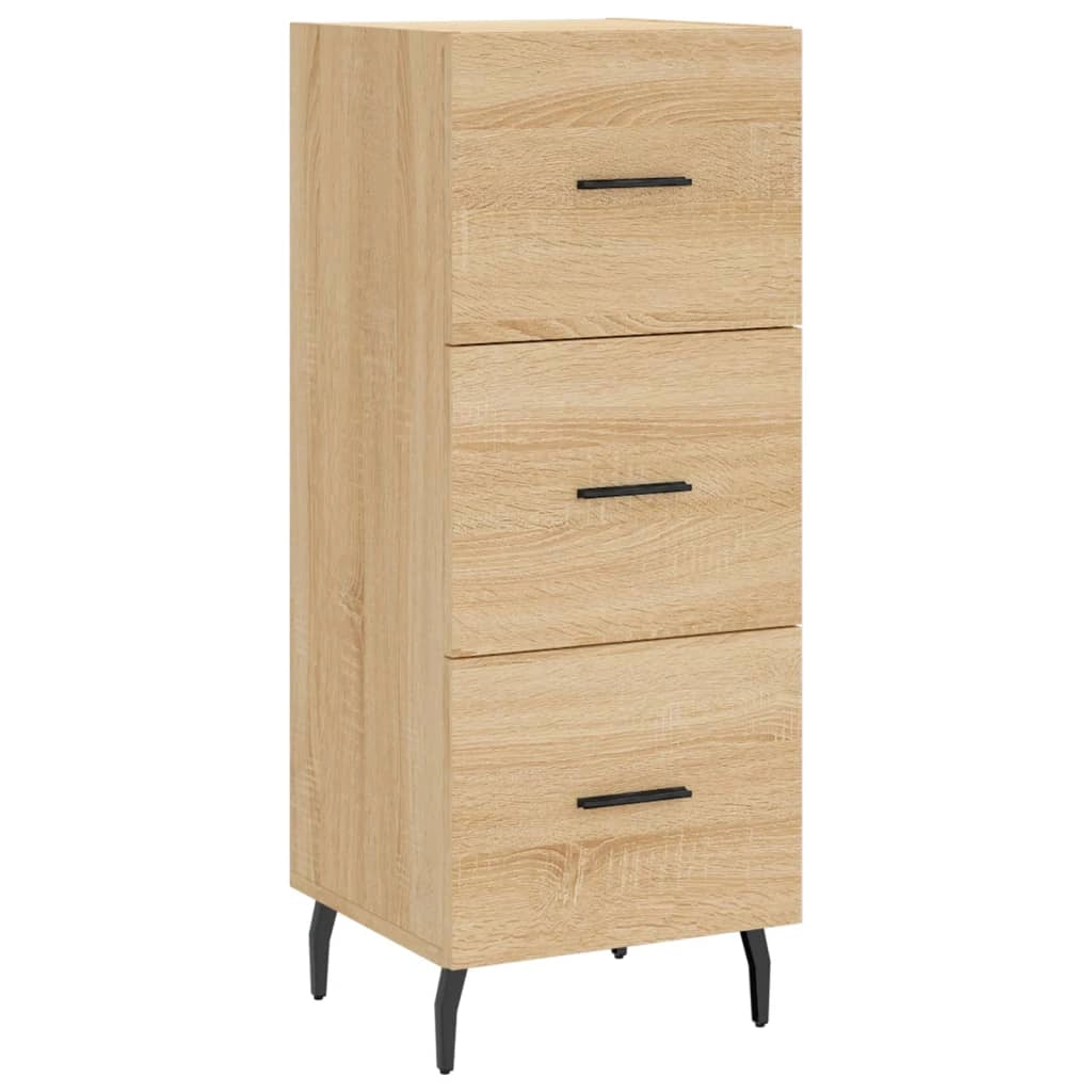 Buffet credenza cassettiera armadio mobile contenitore organizer cucina soggiorno salotto rovere Sonoma alto 34,5 x 34 x 180 cm legno ingegnerizzato marrone 02_0033962