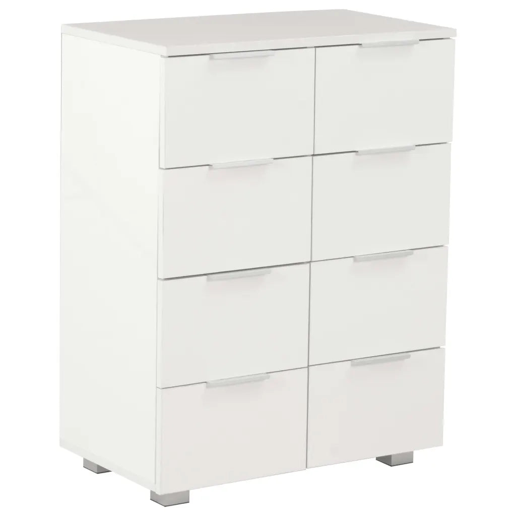 Credenza-Buffet-Armadio da cucina Bianco Lucido 60x35x80 cm in Legno Multistrato