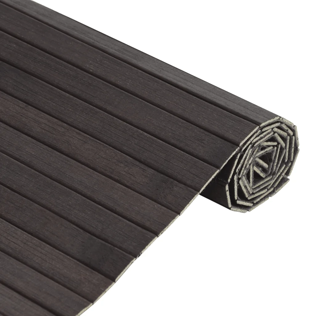 Tappeto Rettangolare Marrone Scuro 100x100 cm in BambÃ¹