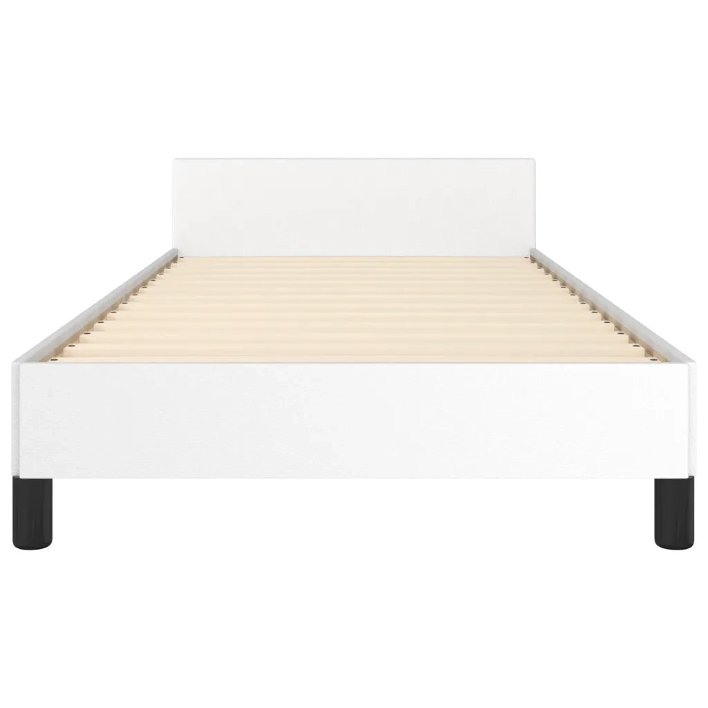 Giroletto con Testiera Bianco 90x200 cm in Similpelle