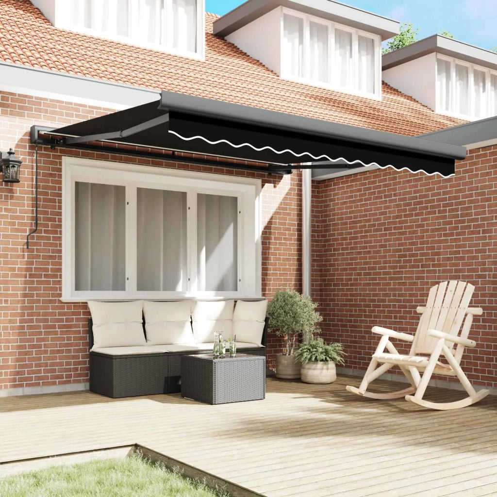 Tenda Retrattile Nero 300 x 250 cm Tessuto e Metallo 3330047