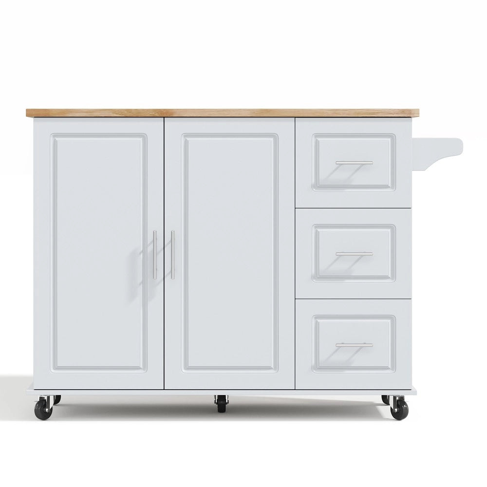 Tavolo da Cucina Pieghevole con Cassetti e Ripiani ¨C Xylo ¨C Rovere, 137x43x92 cm