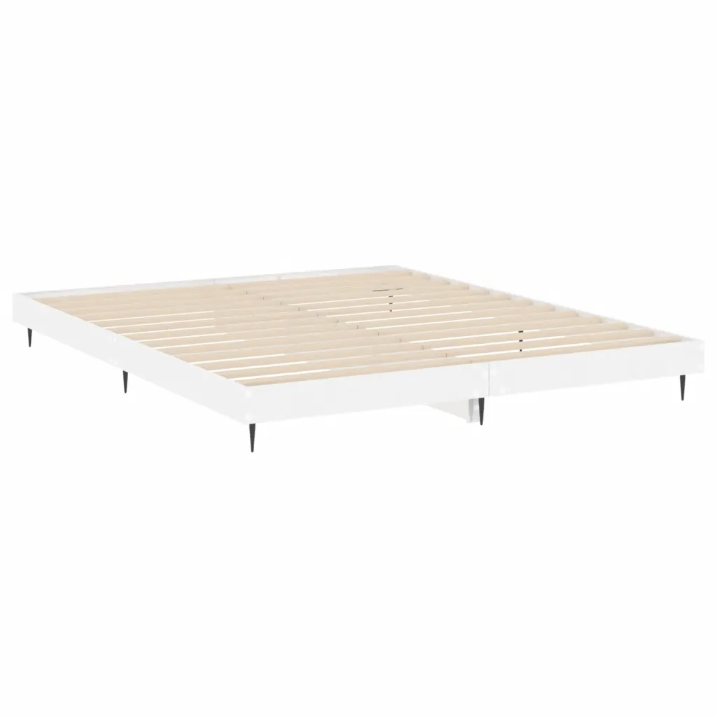 Giroletto Bianco Lucido 160x200 cm in Legno Multistrato 832231