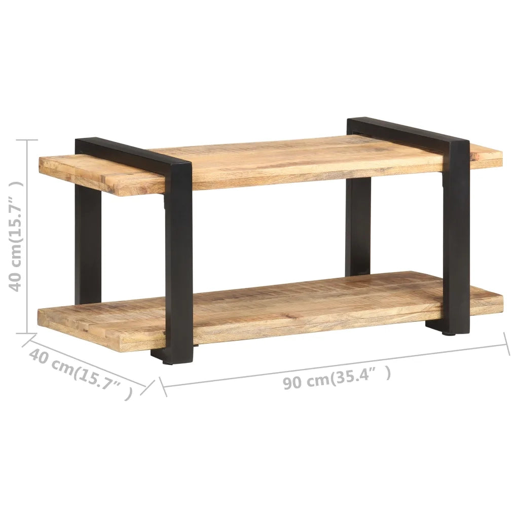 Mobile Porta TV-Mobile per TV-Credenza TV 90x40x40 cm in Legno di Mango Grezzo