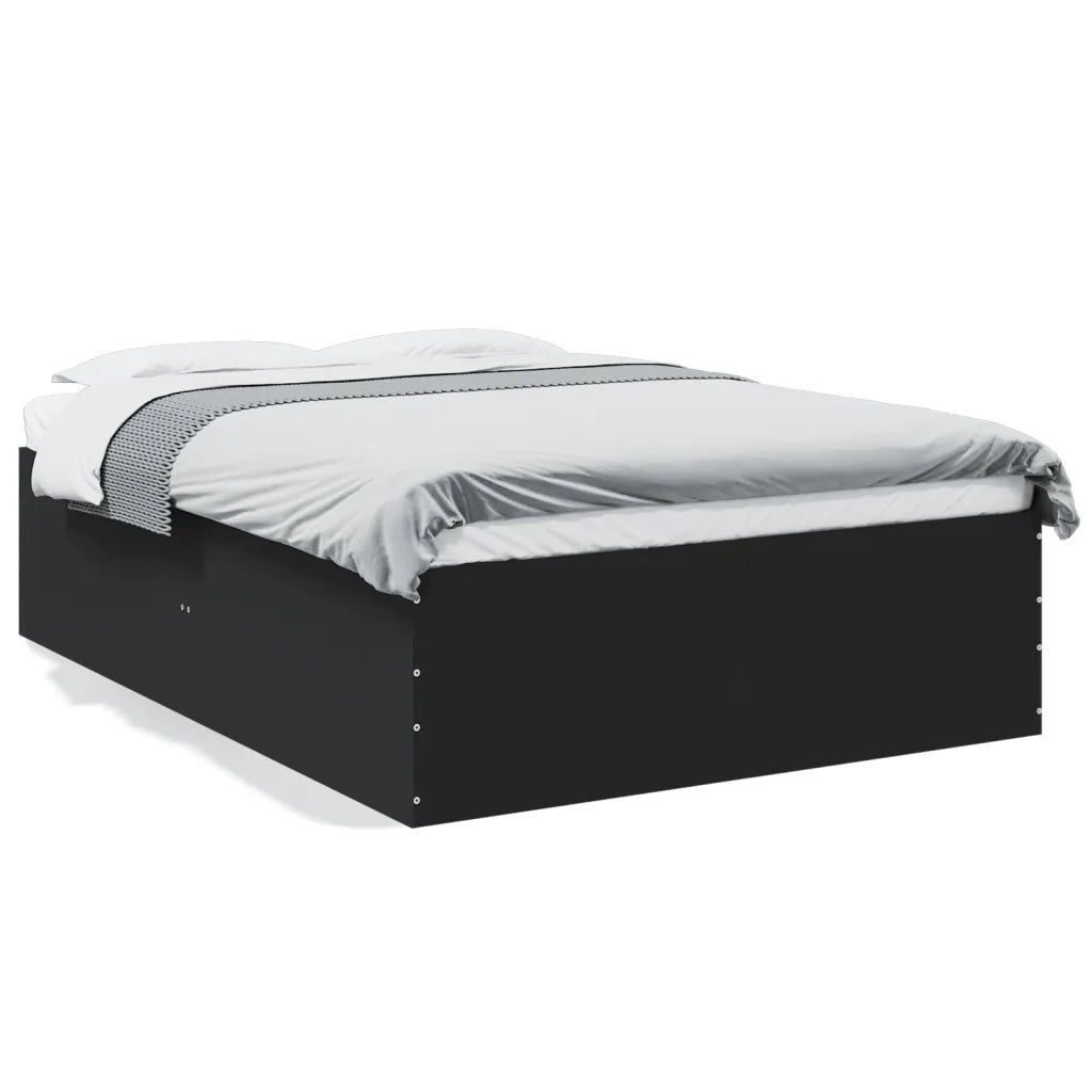 Giroletto-Struttura Letto Nero 120x200 cm in Legno Multistrato 259389