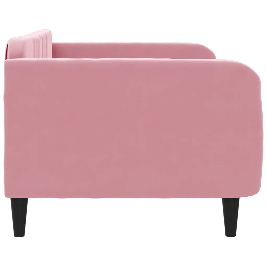 Letto da Giorno Rosa 90x200 cm in Velluto