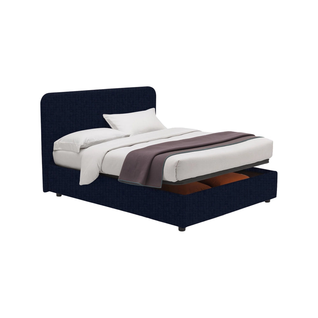 Wigan, Letto Matrimoniale Sfoderabile Made in Italy, Viola Scuro