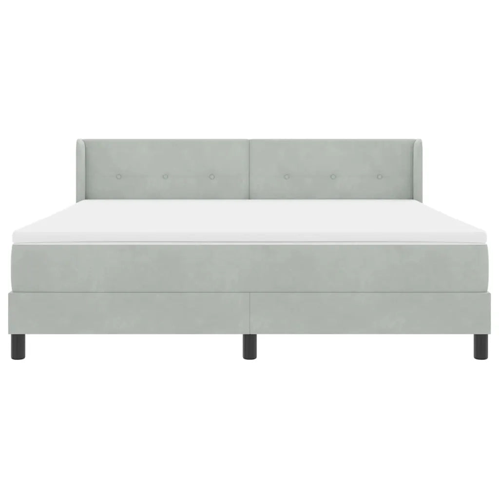 Letto a molle Grigio chiaro 200 x 180 cm Poliestere