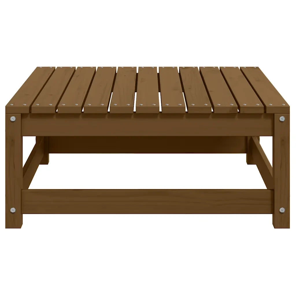 Poggiapiedi da Giardino 70x70x30 cm ambra in Legno di Pino 805673