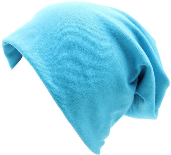 Casco per donne e uomini, realizzato con tessuto di alta qualità, respirante e elastico, con un diametro di 54 cm, blu pavone