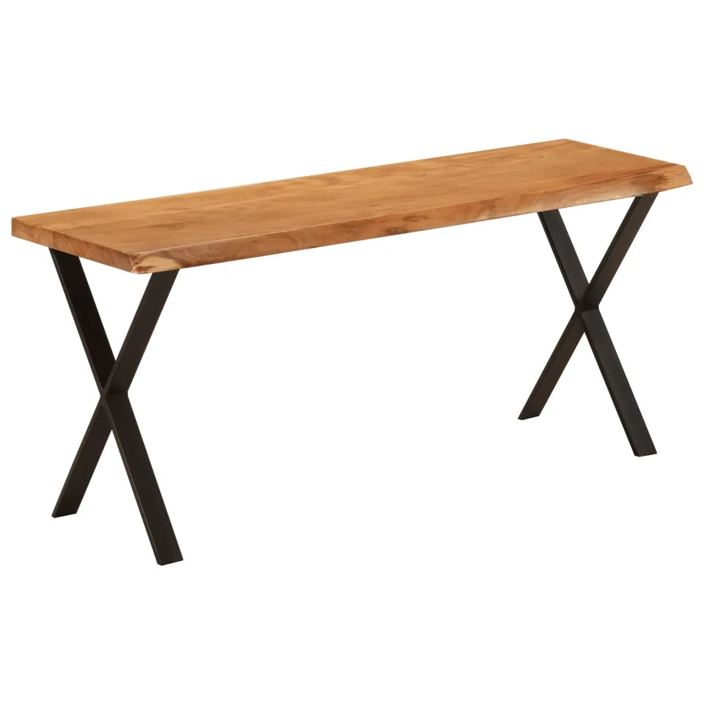 Panca con Bordi Vivi 105 cm in Legno Massello di Acaciacod mxl 92366
