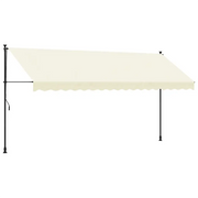 Tenda da Sole | Tenda parasole Retrattile Crema 400x150 cm in Tessuto e Acciaio