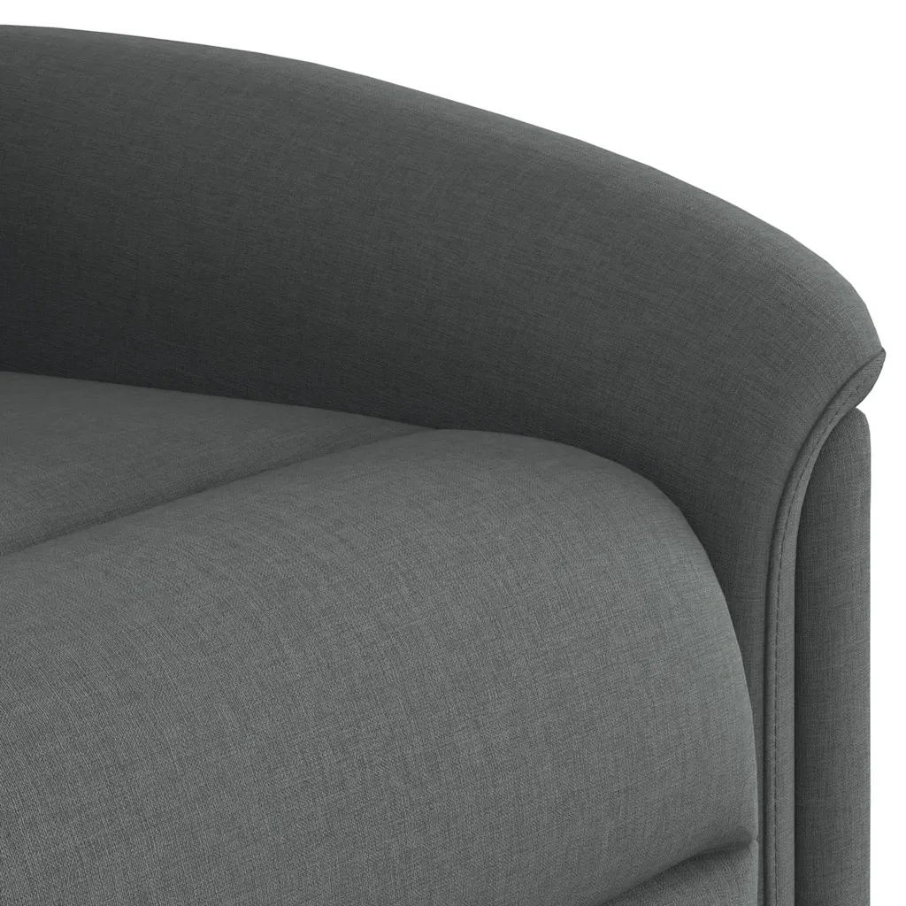Divano Sedia-Poltrona Reclinabile in Tessuto Grigio Scuro 670455