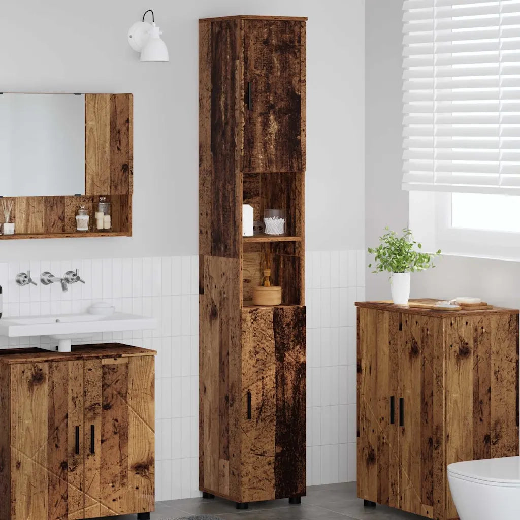 Mobile da Bagno con porta Legno vecchio 30 x 35 x 192 cm 883342