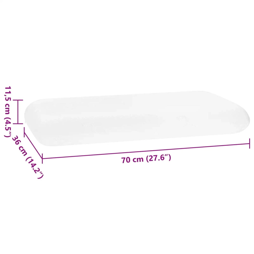 Cuscino da Letto Bianco 70 x 36 x 11,5 cm Schiuma Memory CFW8316832