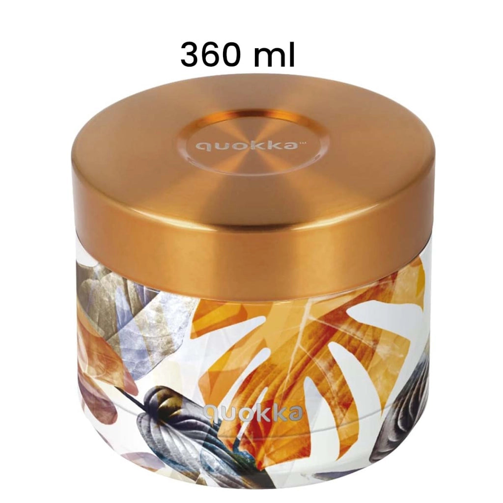 Contenitore Alimentare 360ml Modello Whim con Motivo Autunno Floreale Dorato Quokka
