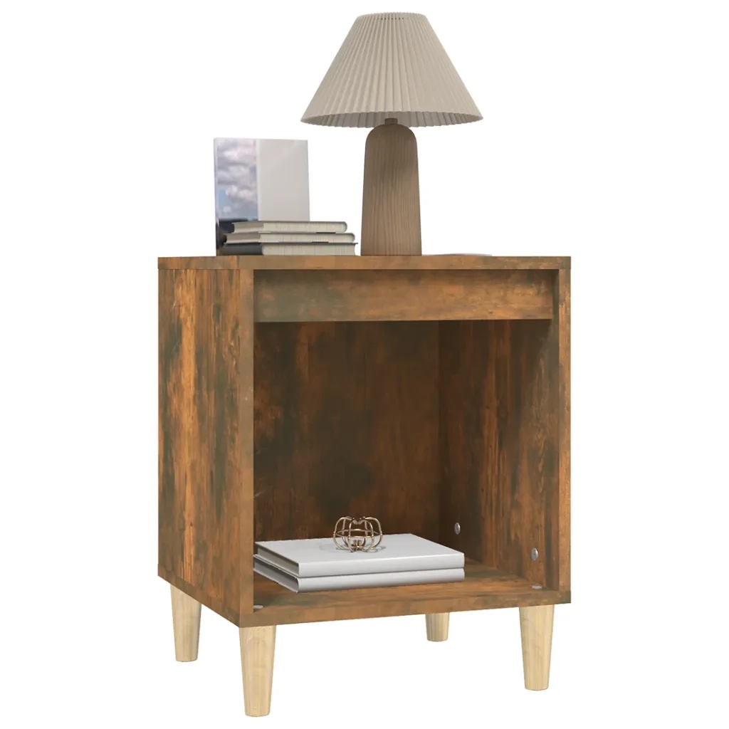 Comodino Rovere Fumo 40x35x50 cm 821868