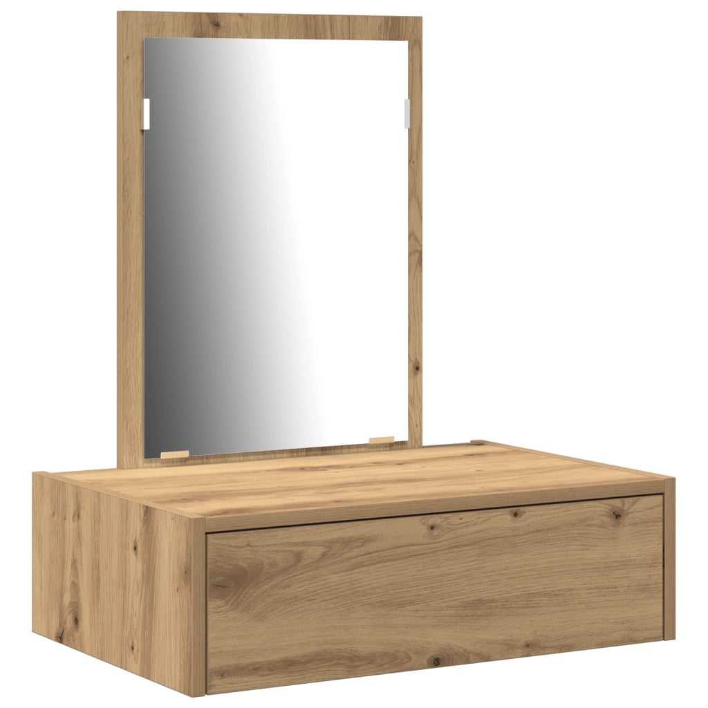 Toeletta da Parete Rovere Artigianale 60x40x70 cm