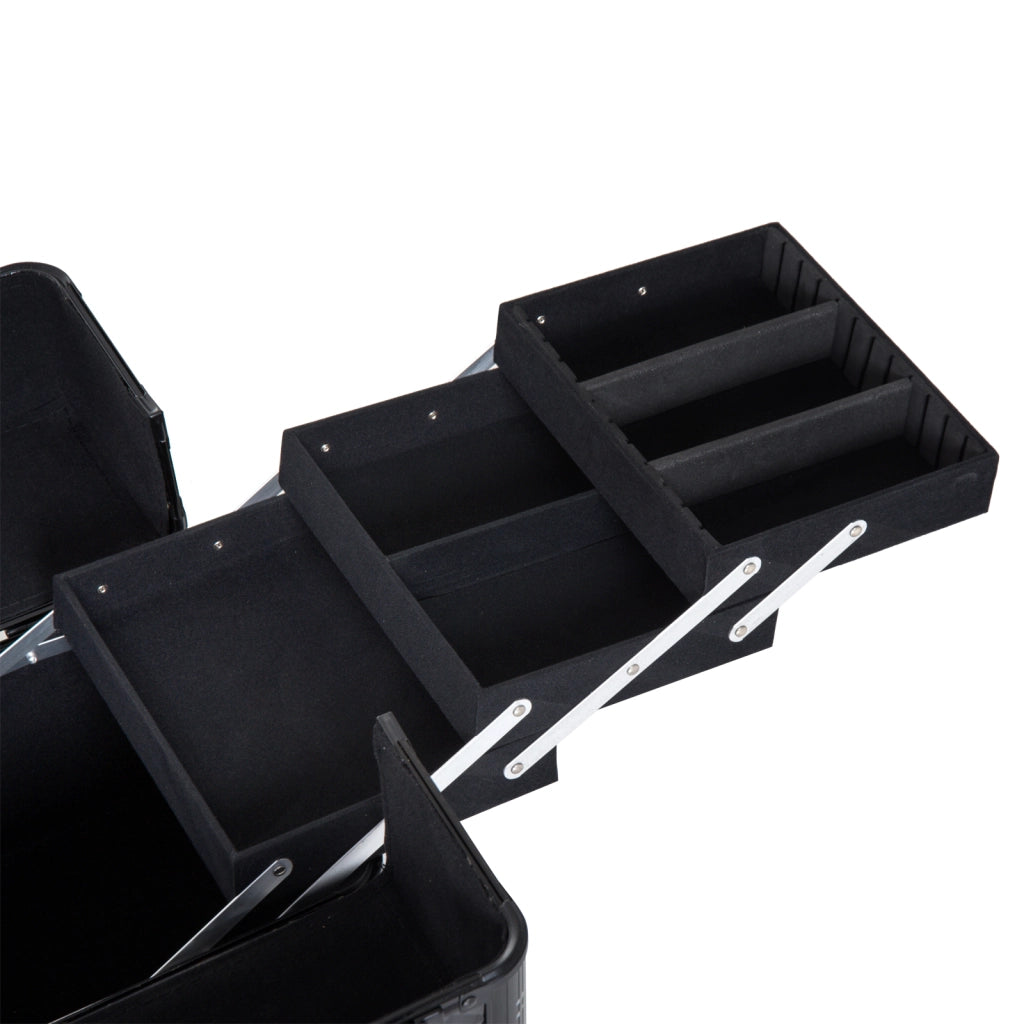 Organizzatore Cosmetici Portatile 4 Livelli ¨C zephmum ¨C 35.5x20x25.5cm Aluminio