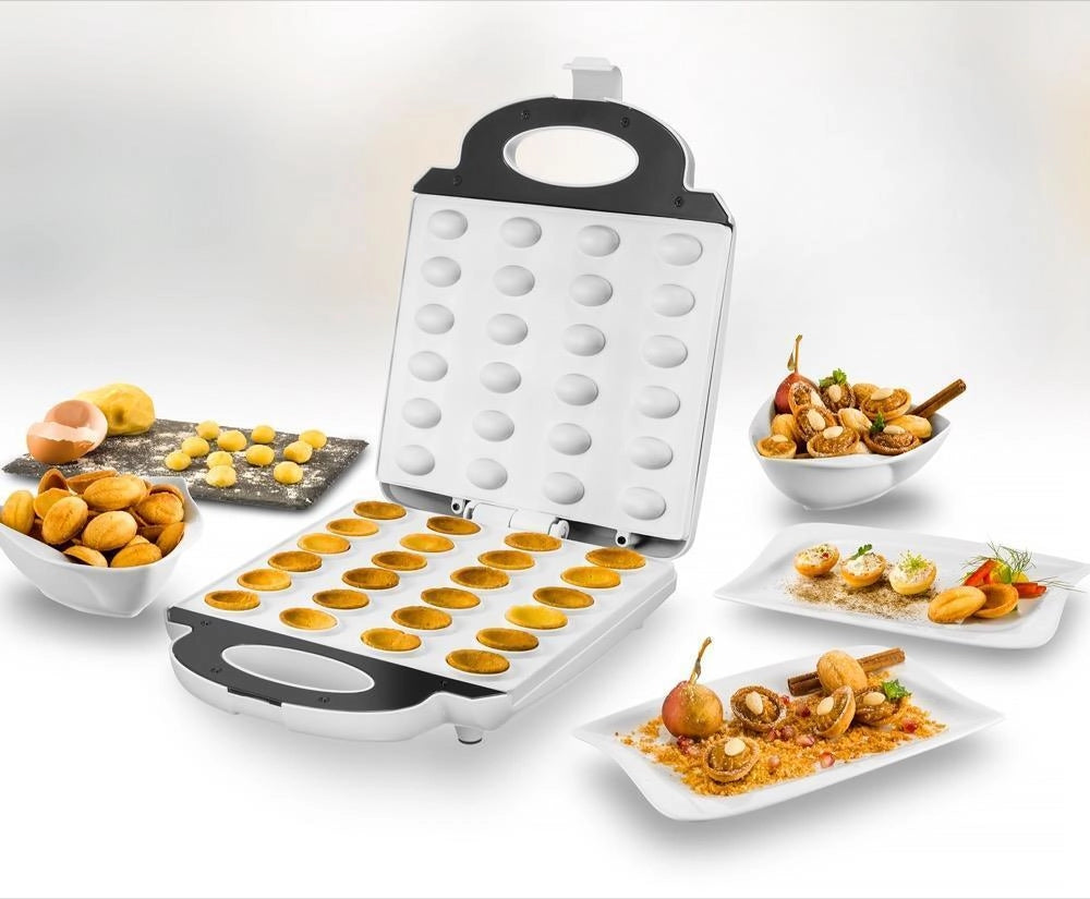 Unold 48360 piastra per waffle 24 waffle 1400 W Acciaio inox, Bianco