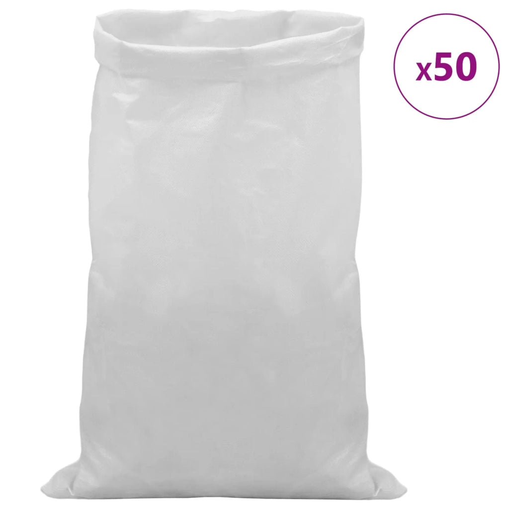 Sacchi Intrecciati 50 pcs Bianco 60 x 110 cm PP 42032364
