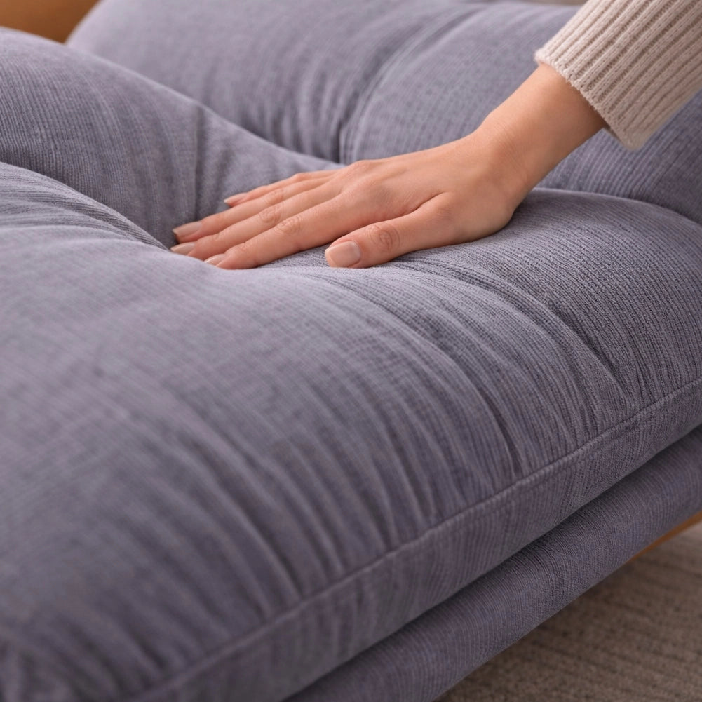 Poltrona Reclinabile Poggiapiedi Grigio Imbottita Alta Densità Seduta Ergonomica