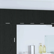 Armadio pensile 2 pcs Rovere Nero e Bianco 30 x 31 x 40 cm