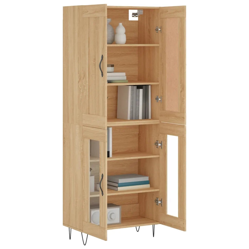 Credenza Rovere Sonoma 69,5x34x180 cm in Legno Multistrato 3199652