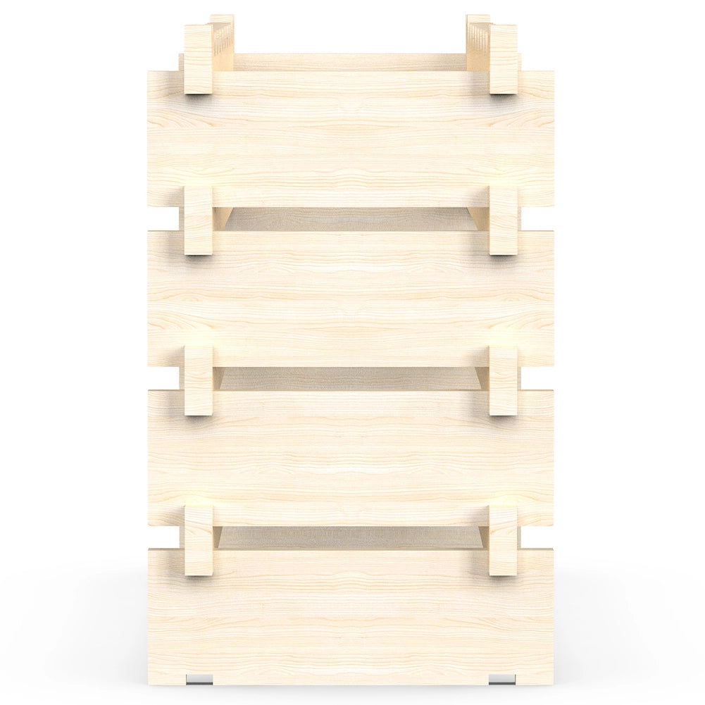Porta Bottiglie Cantinetta Legno di Pino 4Piani 32 Scomparti 90x30 H54cm Casa Bar