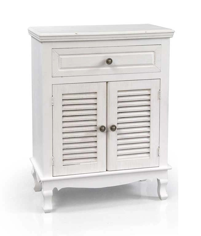 PERLA MOBILE CON CASSETTO E ANTE 60 X 30 X78 CM COLORE BIANCO