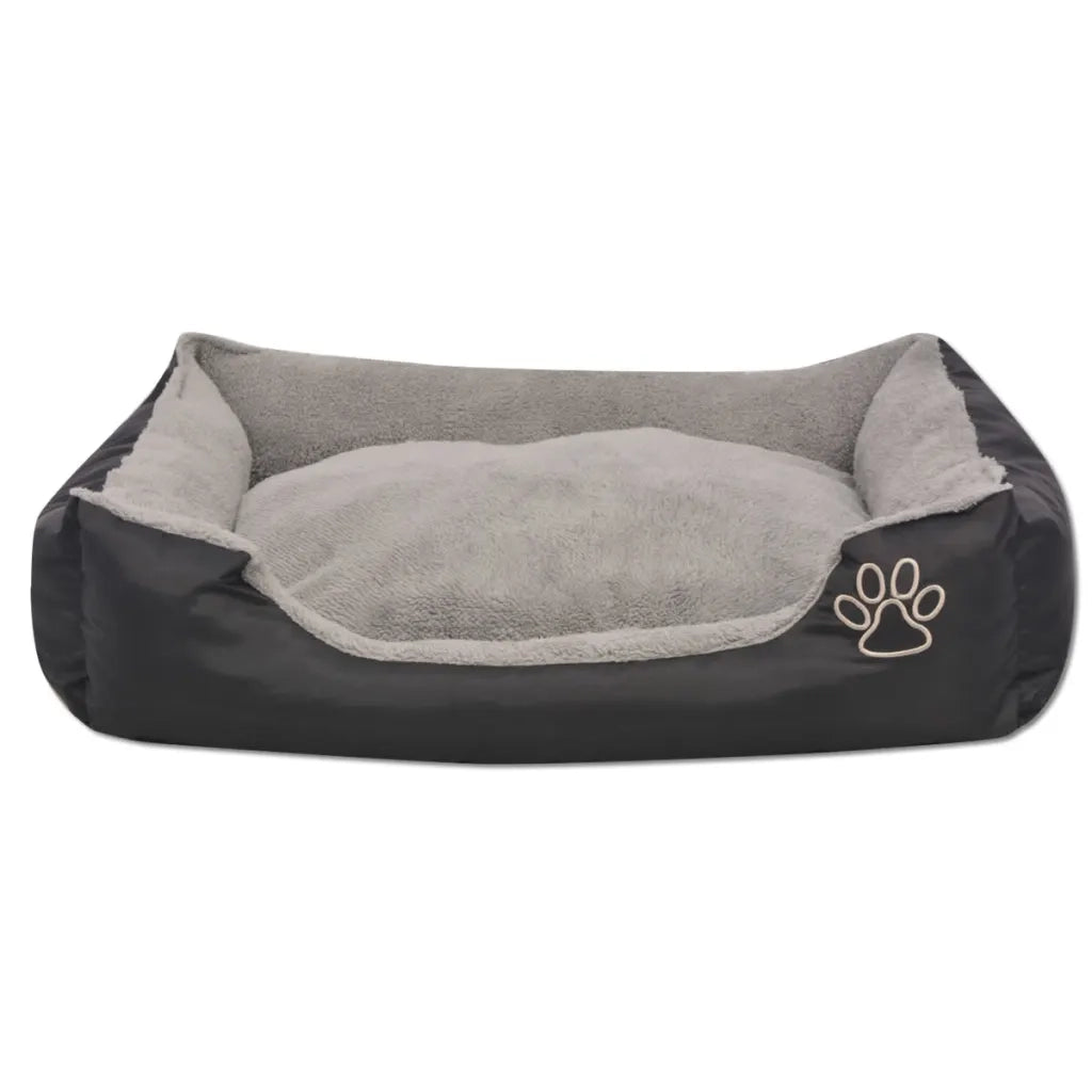 Cuccia per Cani con Cuscino Imbottito Taglia S Nero CFW5173098
