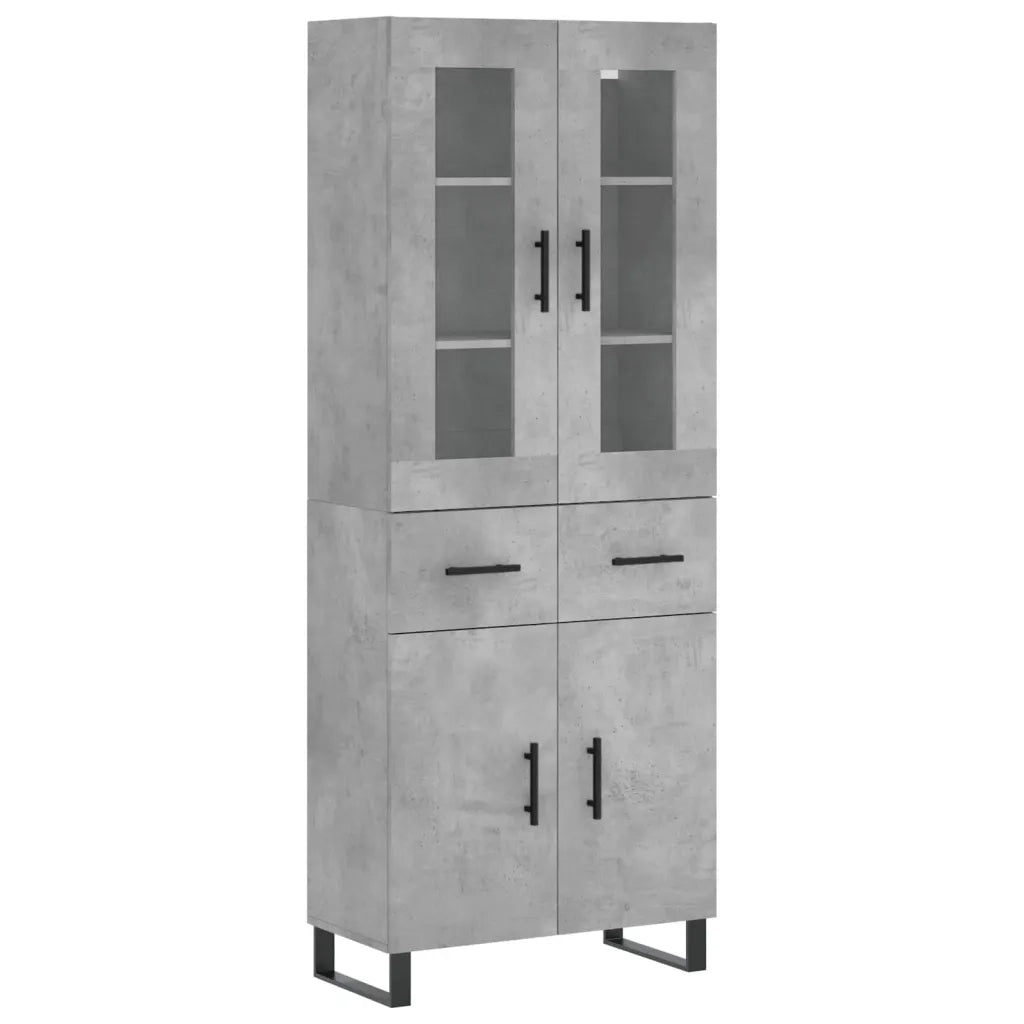 Credenza Grigio Cemento 69,5x34x180 cm in Legno Multistratocod mxl 102109