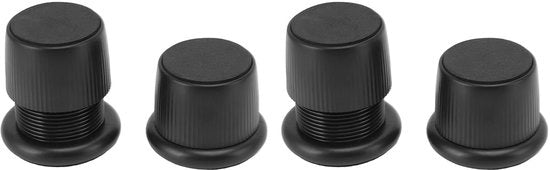 Piede per mobili - Sostegno per mobili - Elevatore per mobili - Resistente allo scivolamento e antiscivolo - Nero - Elevatori per letto - Per tavolo e sedia - 4 pezzi - Modello 4-delig