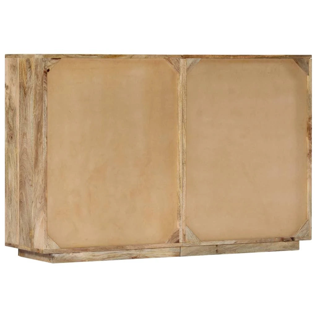 Credenza consolle contenitore mobile alfabetico con 6 cassetti 120 cm legno massello di mango marrone 4402213