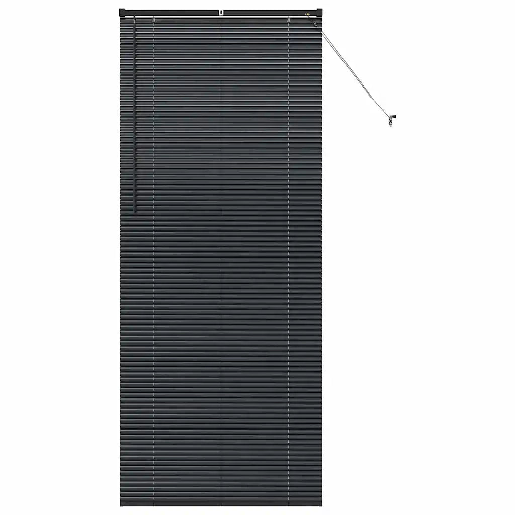 vidaXL Tenda per Finestra con tende Nero Alluminio
