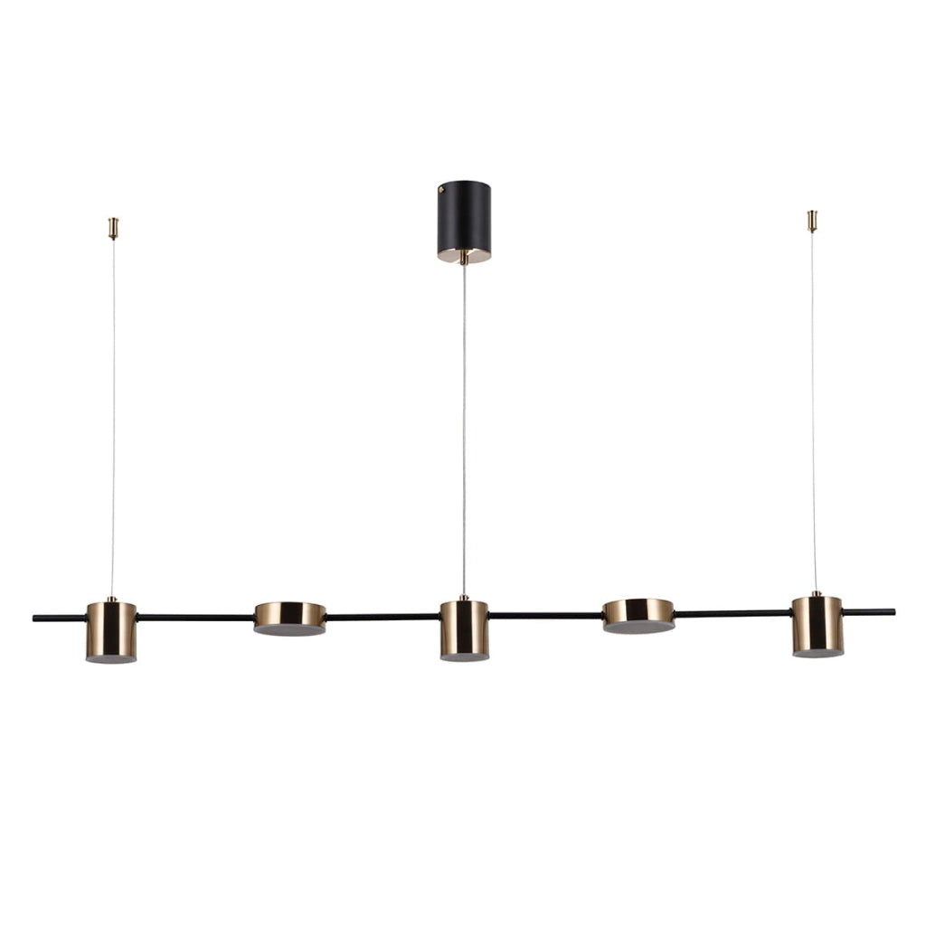 Lampadario Italux Remdal LED 30W 3000K 5 luci ottone nero