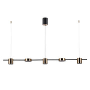 Lampadario Italux Remdal LED 30W 3000K 5 luci ottone nero