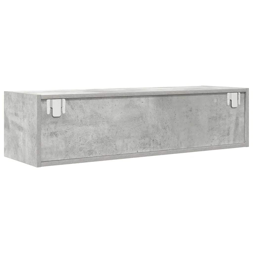 Mobile TV a parete moderno e salvaspazio 100 x 31 x 25,5 cm legno composito grigio cemento 02_0051704