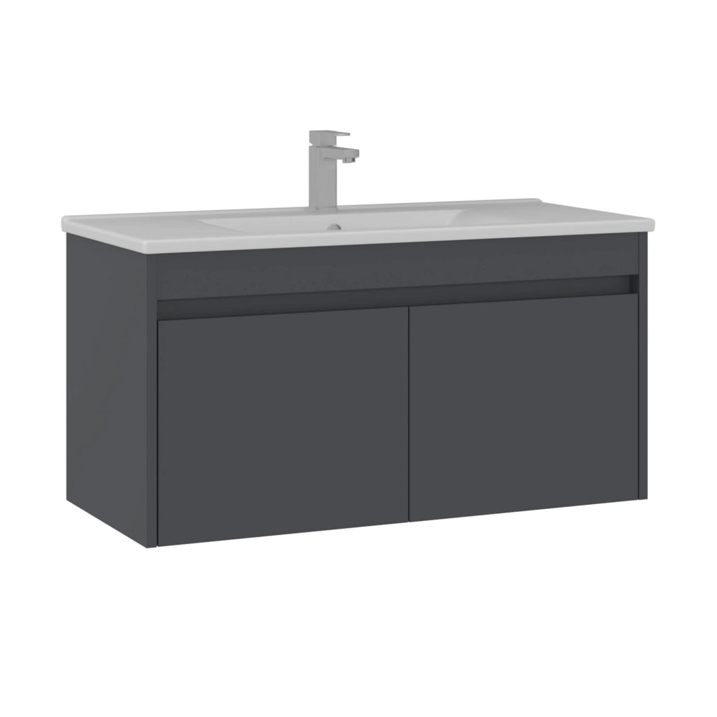 Mobile lavabo "Side 100 v3" - 100 x 45 x 52 cm - Antracite opaco