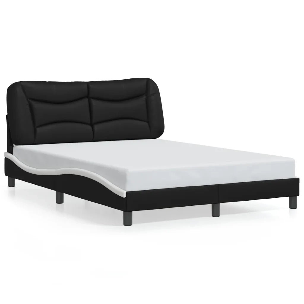 Giroletto con LED senza Materasso Hvar Nero e Bianco 140x200 cm