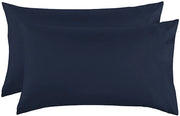 Set di 2 cuscini copri - Dimensioni 51*92cm - Copri cuscino in 100% poliestere con chiusura a sacco - Resistente alla piega, colore fermo, resistente alle macchie copri cuscino - Blu scuro - 20*36in (51*92cm)