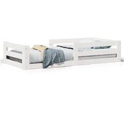 Letto singolo | Letto per adulti | Letto senza Materasso Bianco 90x200 cm Legno Massello di Pino