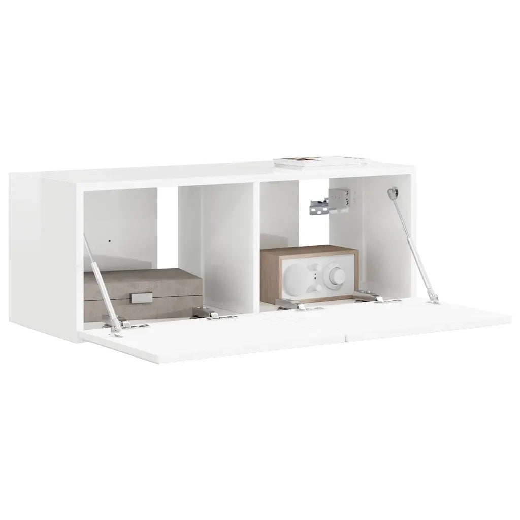 Mobile TV da parete Bianco Lucido 78,5 x 31 x 29,5 cm 892217