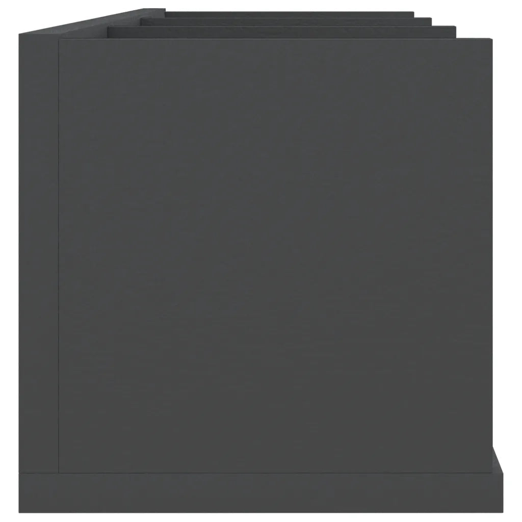 Scaffale Porta CD a Parete Grigio 75x18x18 cm in Truciolato cod mxl 33740