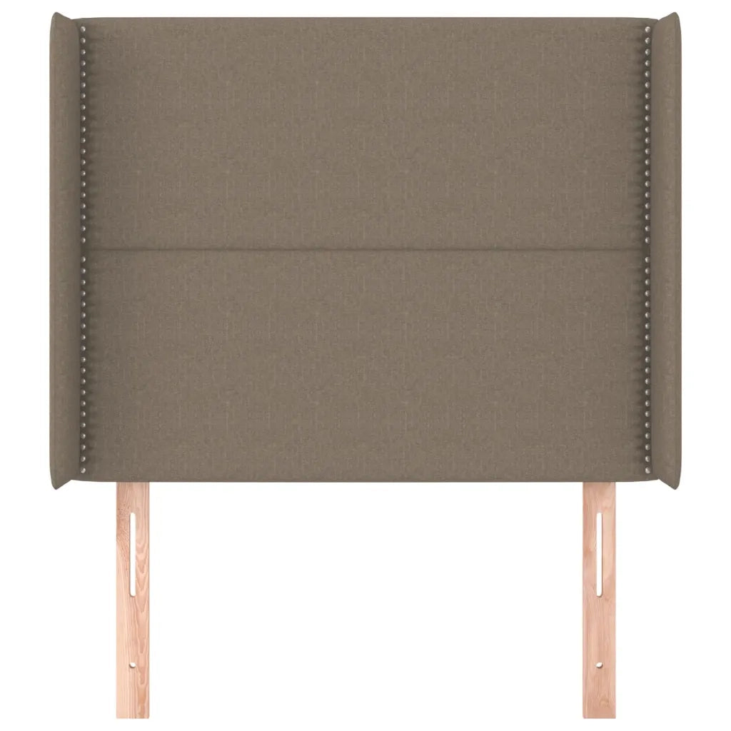 Testiera ad Orecchio-Testata con Orecchie Tortora 93x16x118/128 cm in Tessuto 751595